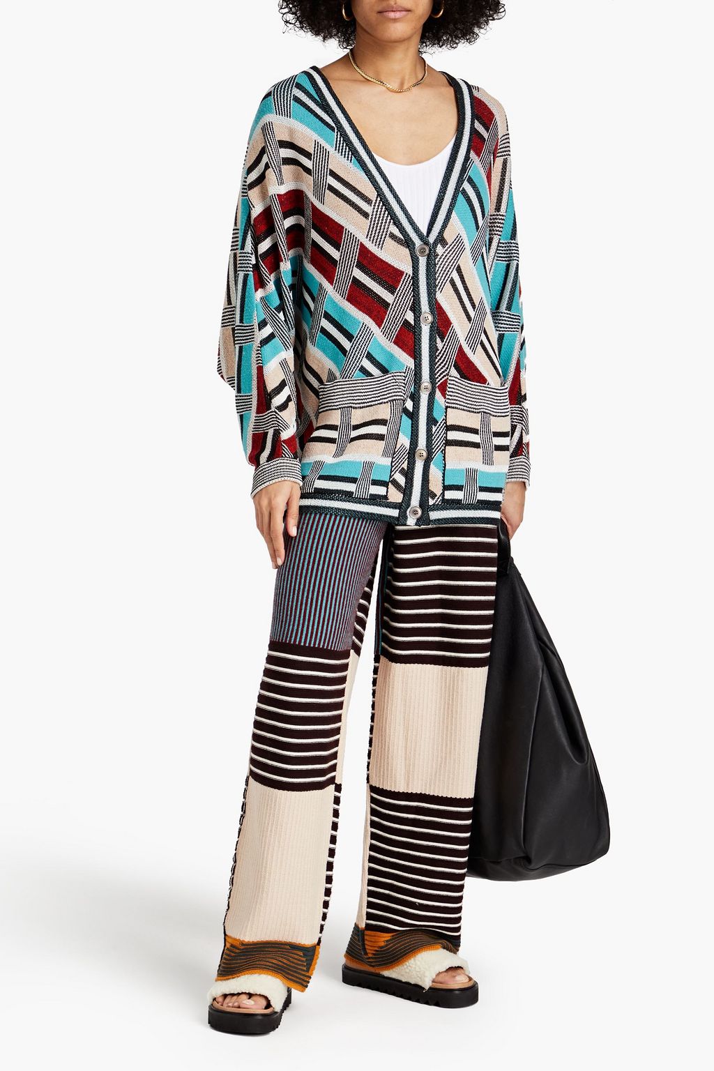 MISSONI Metallic jacquard-knit cardigan