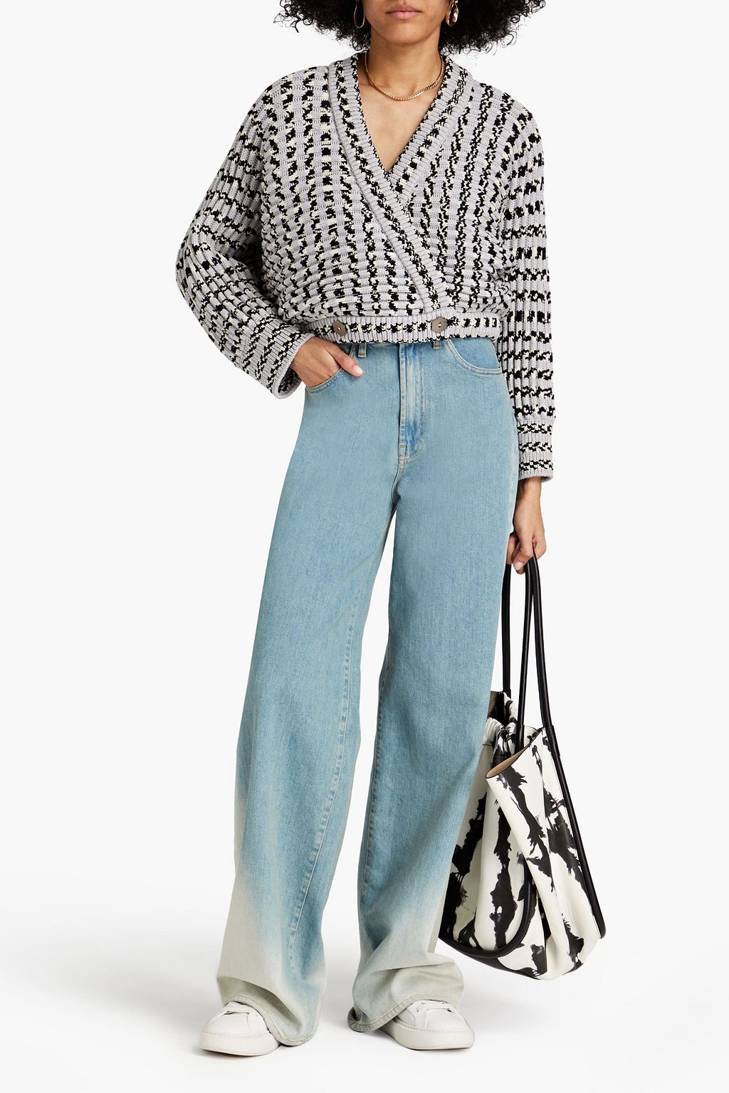 MISSONI Cropped Cardigan aus Wolle mit Print