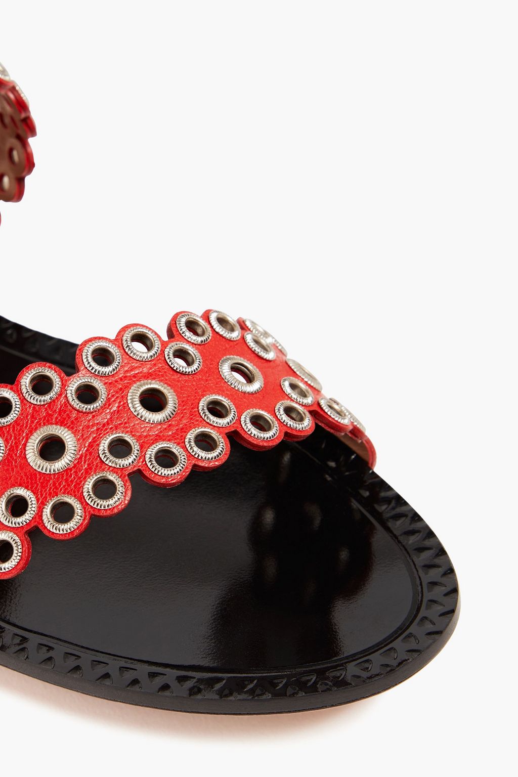 ALAÏA レザー サンダル アイレット付き