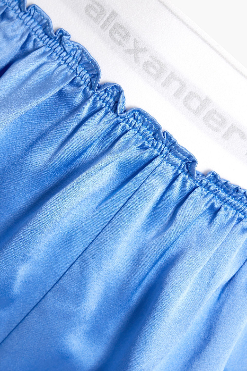ALEXANDER WANG T NEGLIGEE LACE-TRIMMED SILK-SATIN SHORTS 3074457345635712320