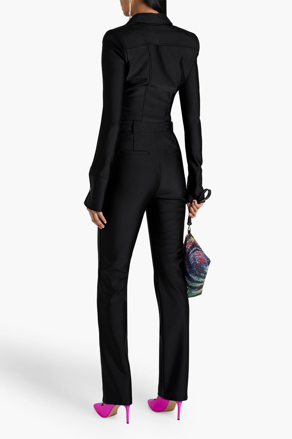 ALEXANDER WANG Satin-jersey slim-leg pants