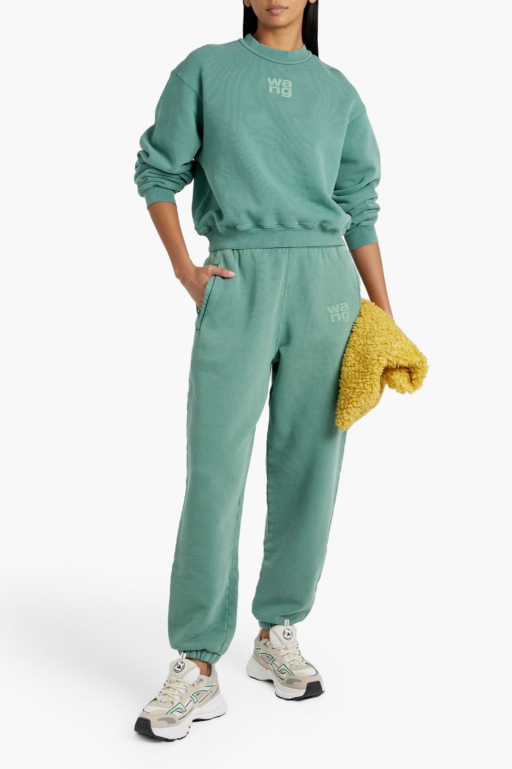 ALEXANDERWANG.T Printed French cotton-terry sweatshirt