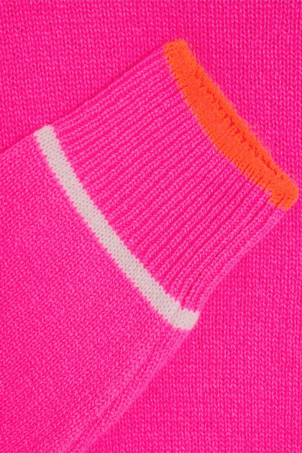 MSGM Neon wool and cashmere-blend sweater