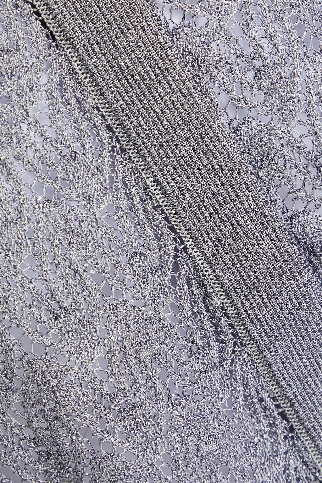 MISSONI Metallic crochet-knit shirt