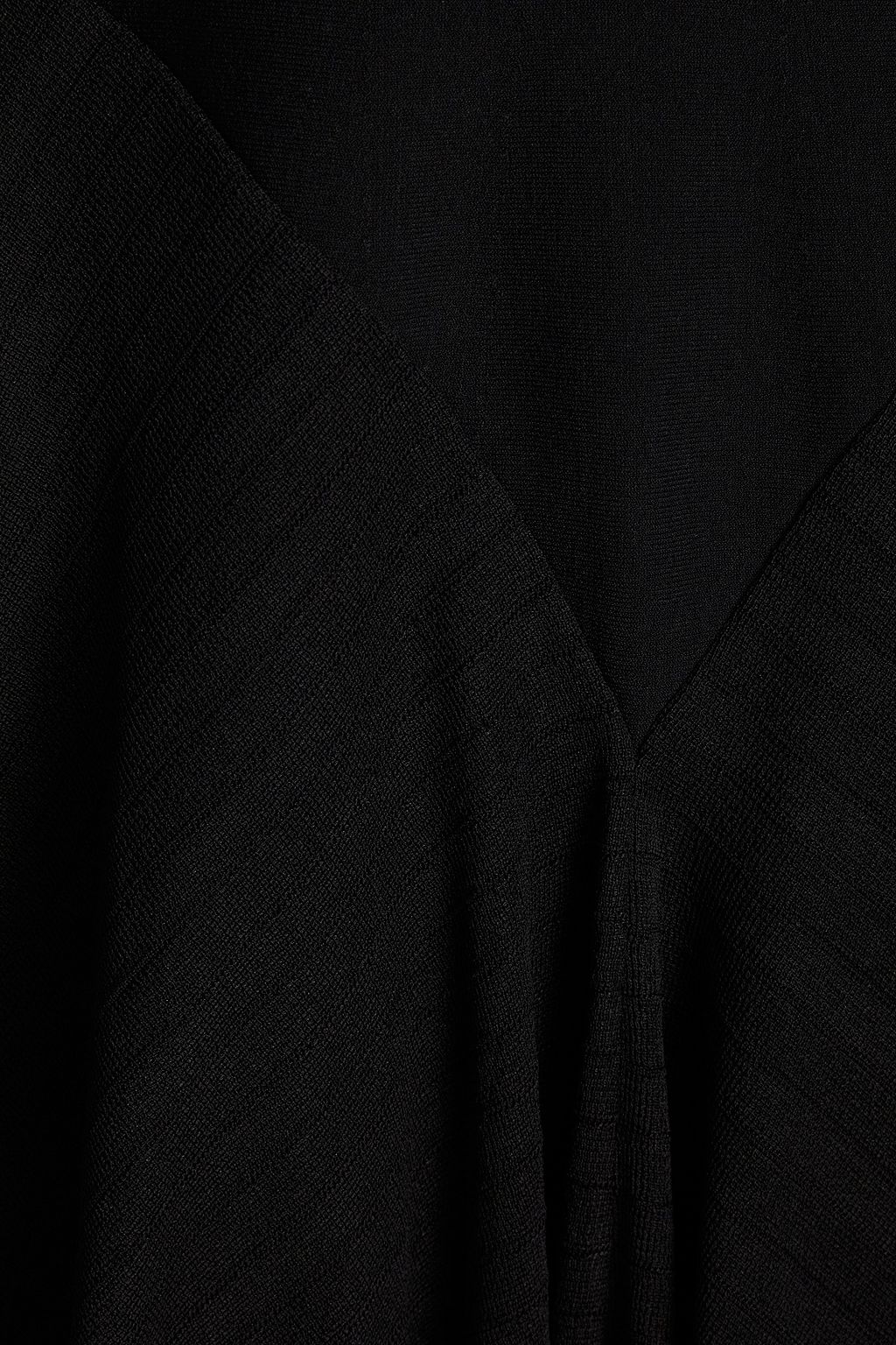 ALAÏA リブ編みニット ミニワンピース クレープパネル