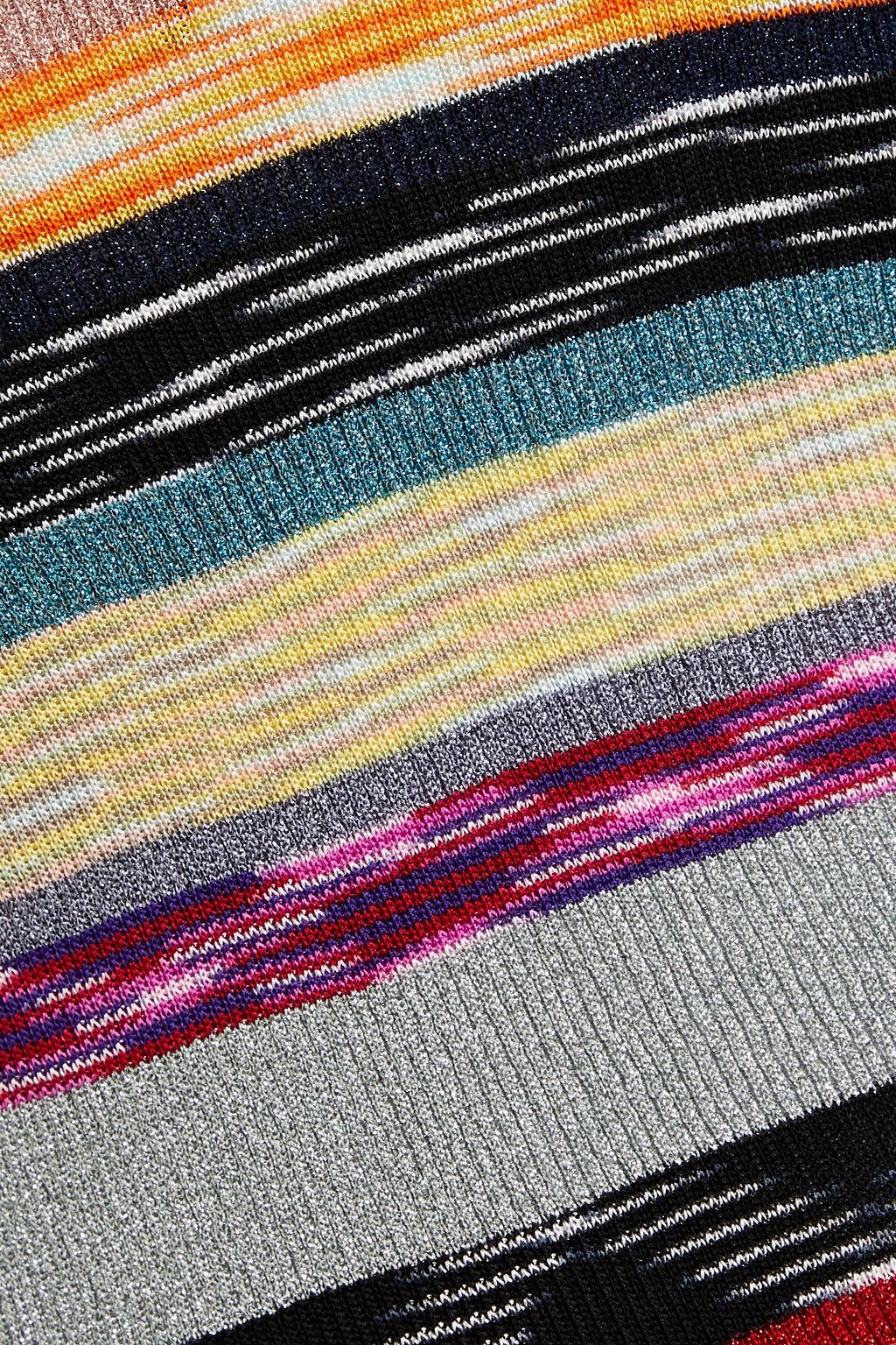 MISSONI توب من نسيج محبوك بنمط مضلّع مصبوغ بألوان متداخلة