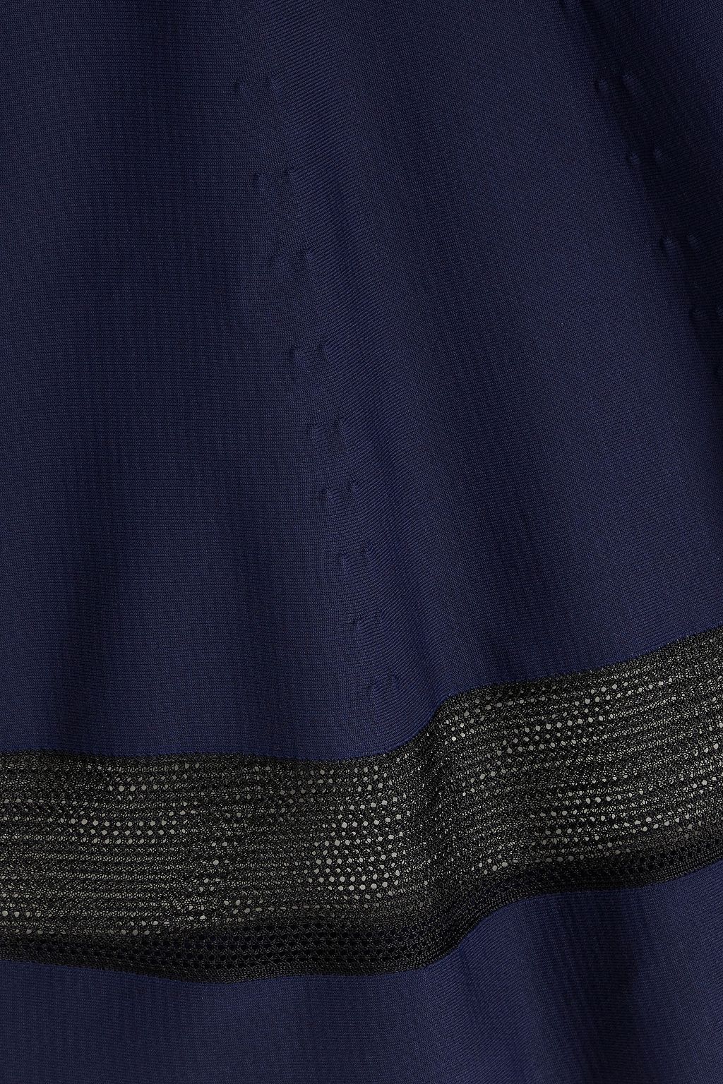 ALAÏA Mesh-trimmed stretch-knit dress