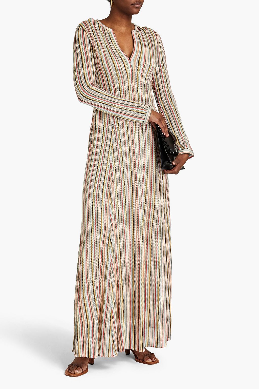 MISSONI Striped crochetknit maxi dress THE