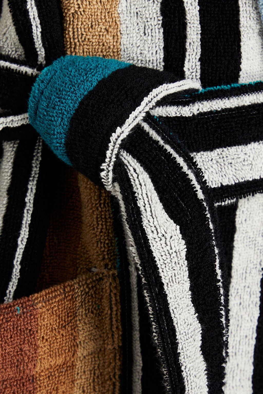MISSONI HOME Bademantel aus Baumwollfrottee mit Streifen und Kapuze