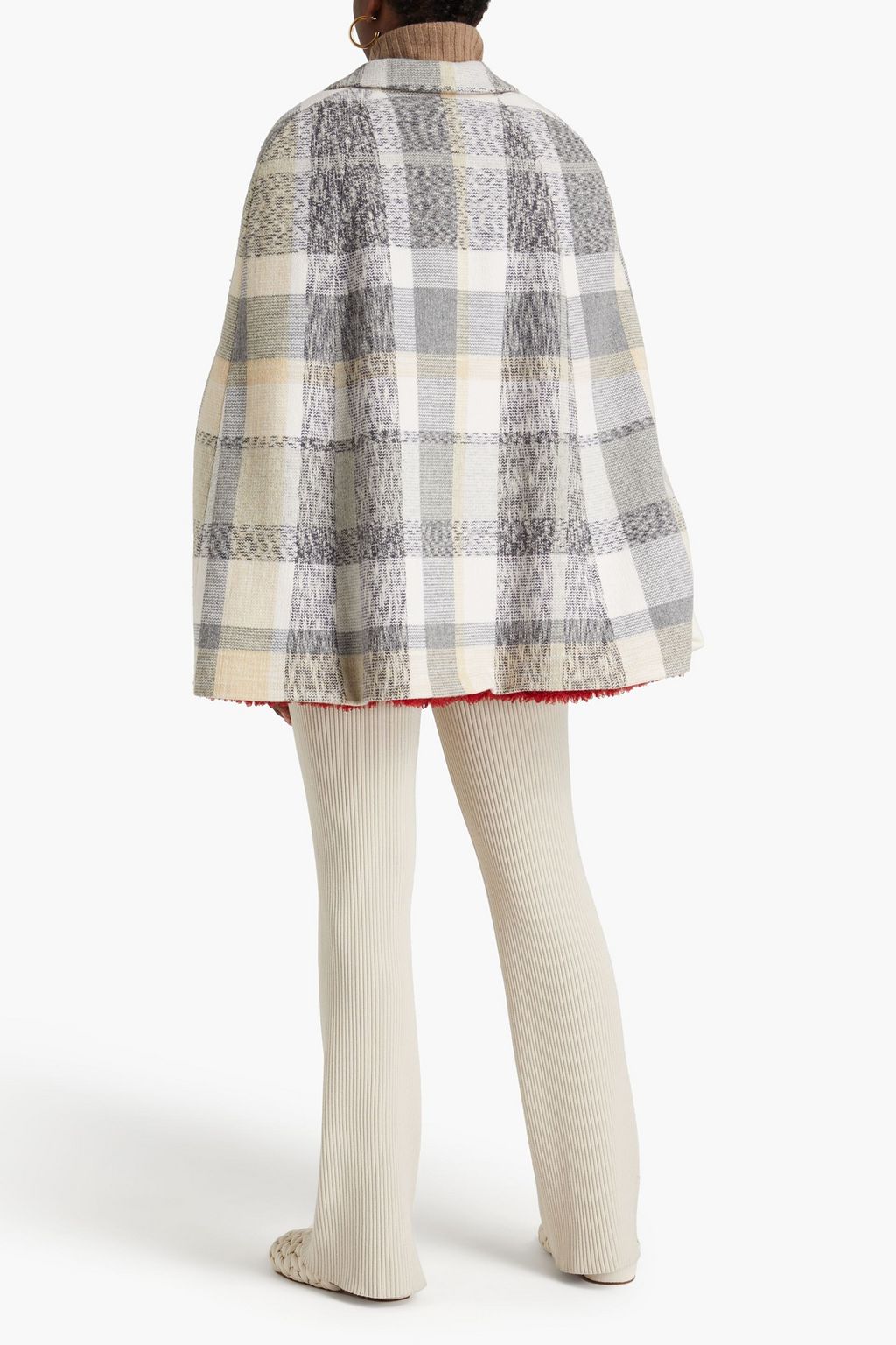 MISSONI Kariertes Cape aus einer Wollmischung