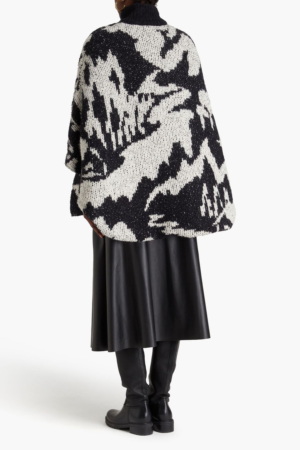 MISSONI Brushed bouclé-knit down cape