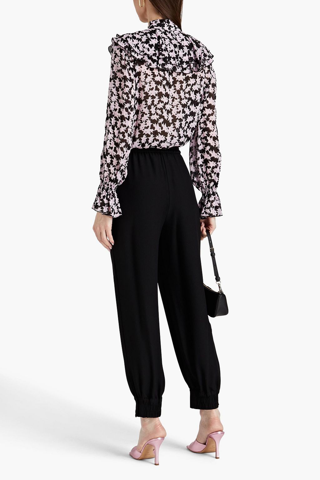 DIANE VON FURSTENBERG Lula pleated crepe tapered pants