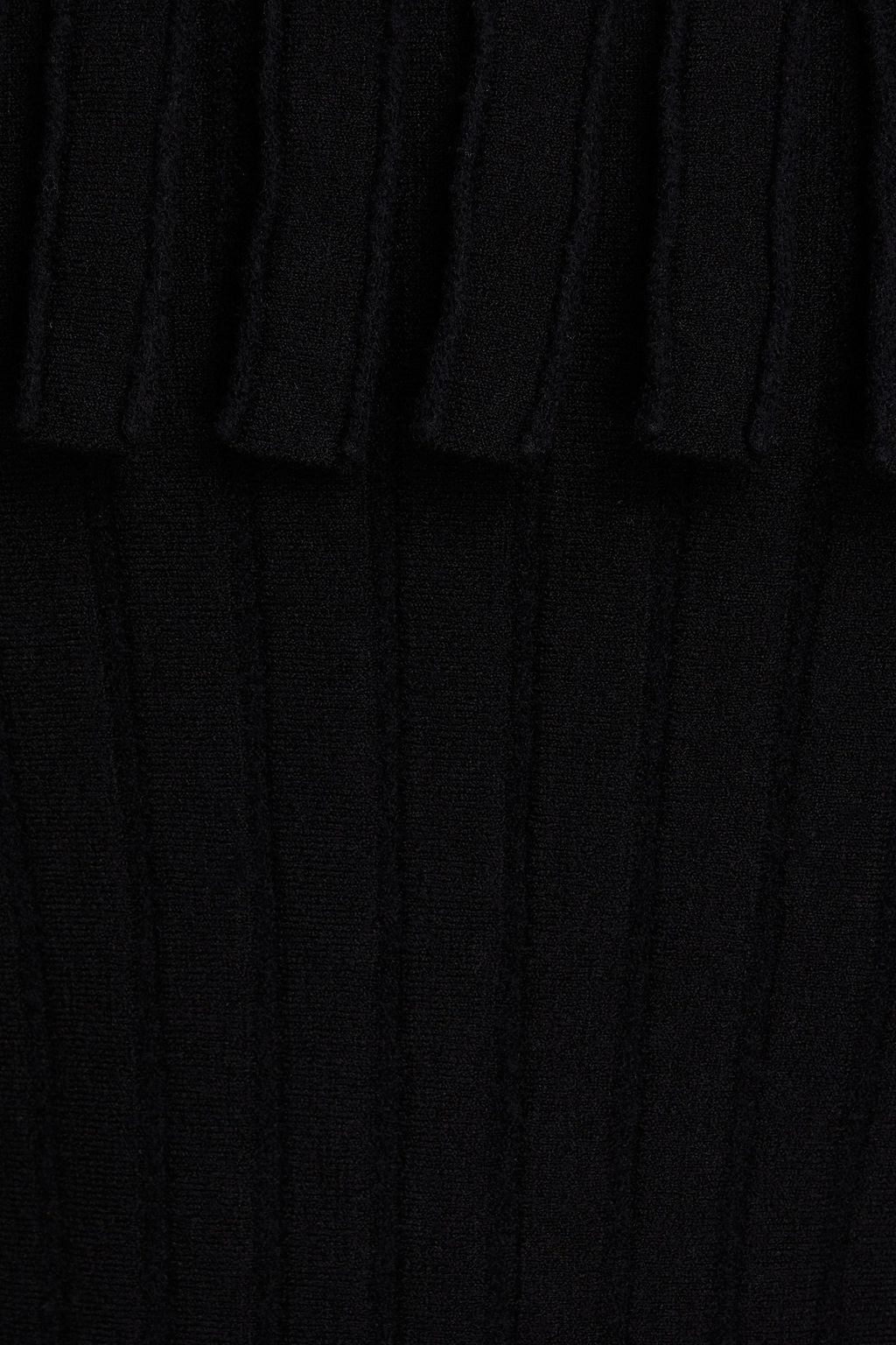 ALAÏA ウール混 ミディワンピース フリンジ付き カットアウト