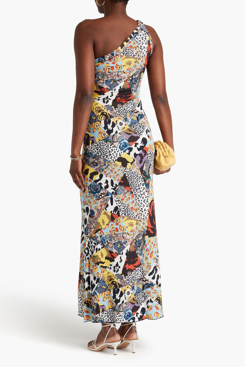 MISSONI Maxikleid aus Jersey mit Print und asymmetrischer Schulterpartie