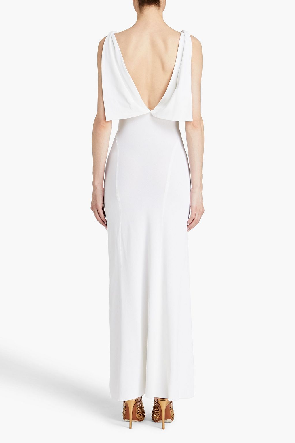 ALAÏA Draped jersey maxi dress