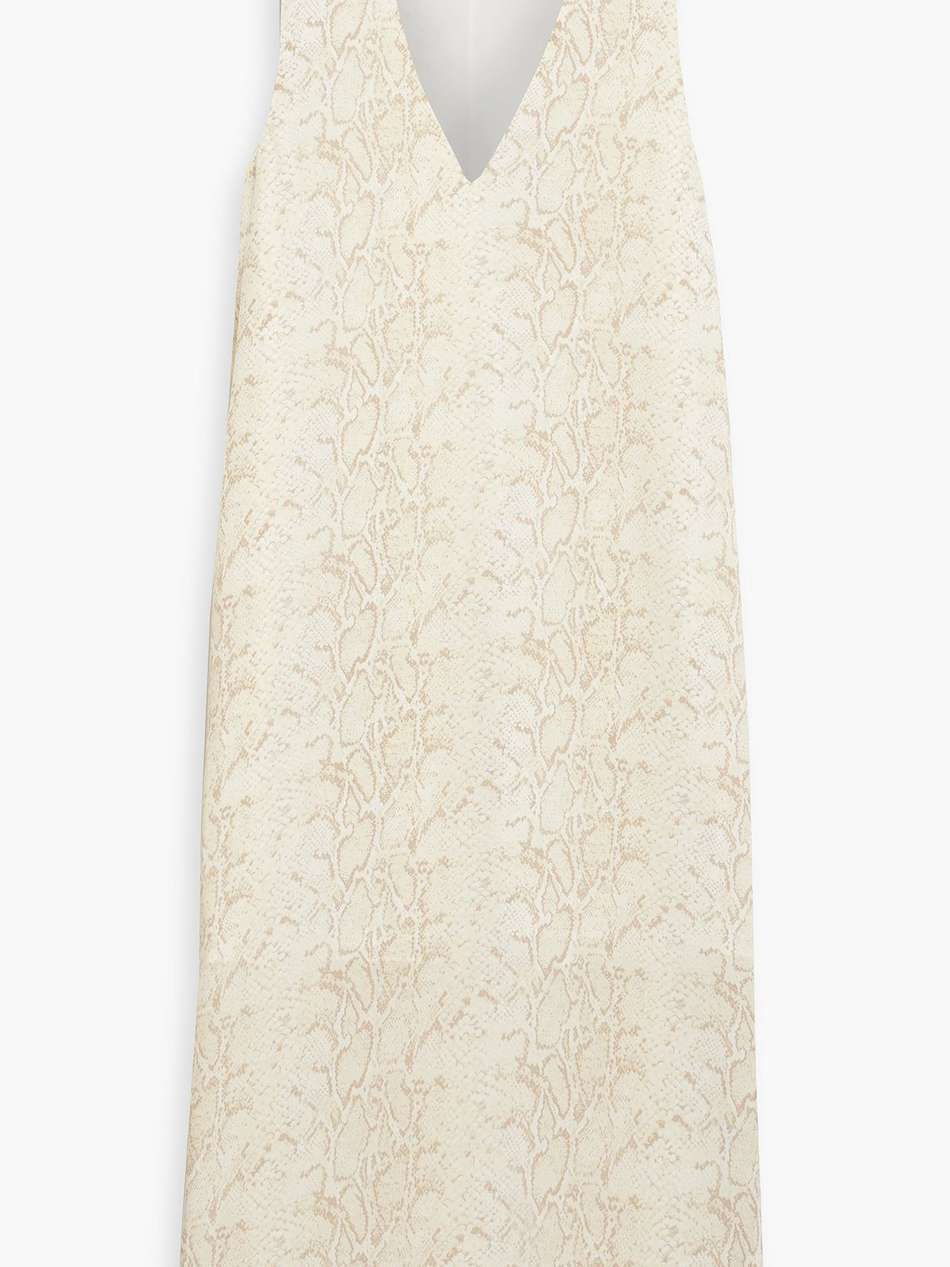 connery snake-print silk midi dress