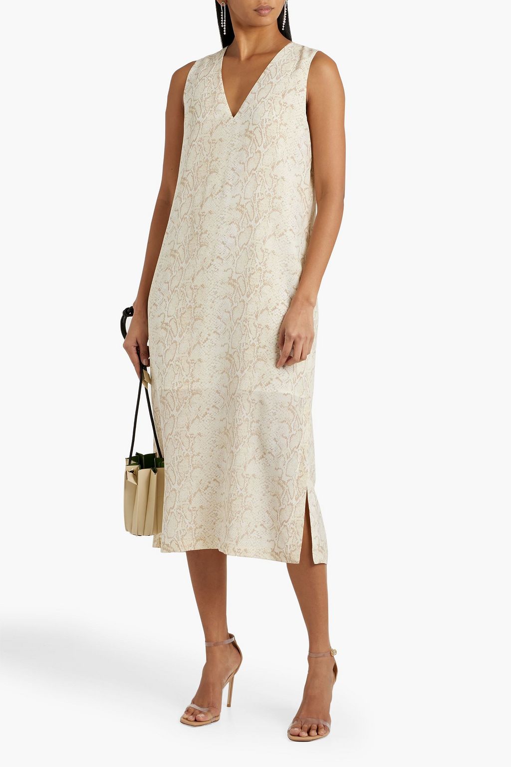 EQUIPMENT Connery snake-print silk midi dress | THE OUTNET