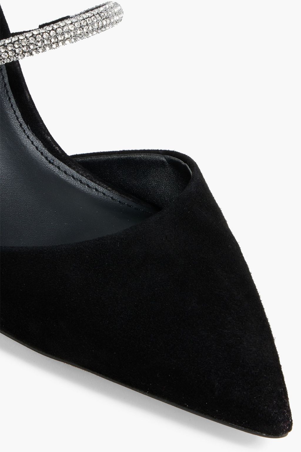 SAM EDELMAN Verity crystal-embellished suede mules