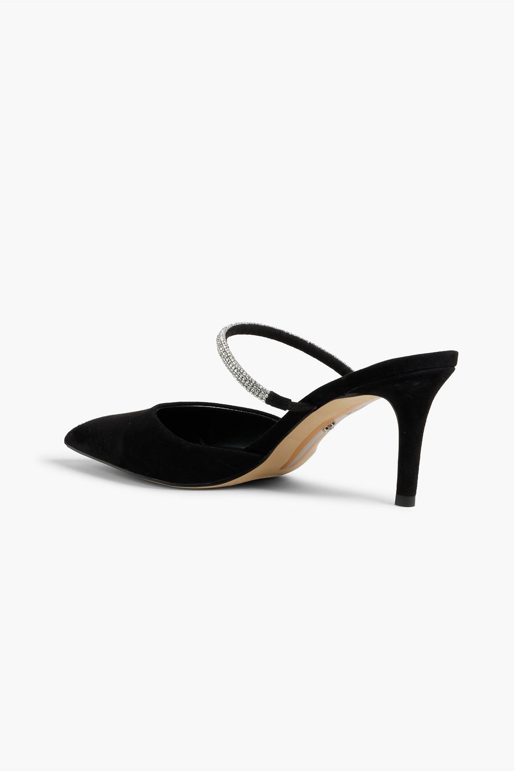 SAM EDELMAN Verity crystal-embellished suede mules