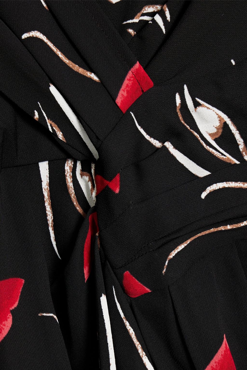 DIANE VON FURSTENBERG فستان «نارسيسا» متوسط الطول من الكريب بتصميم ملتف مزين بطبعات
