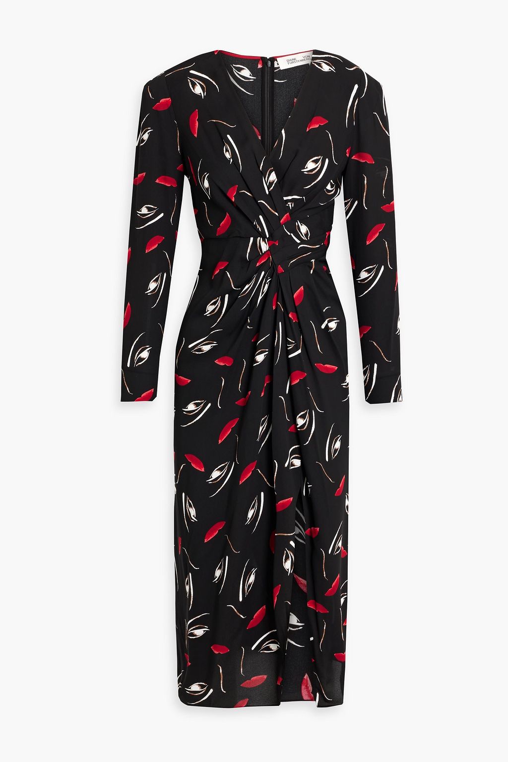 DIANE VON FURSTENBERG Narcissa wrap-effect printed crepe midi