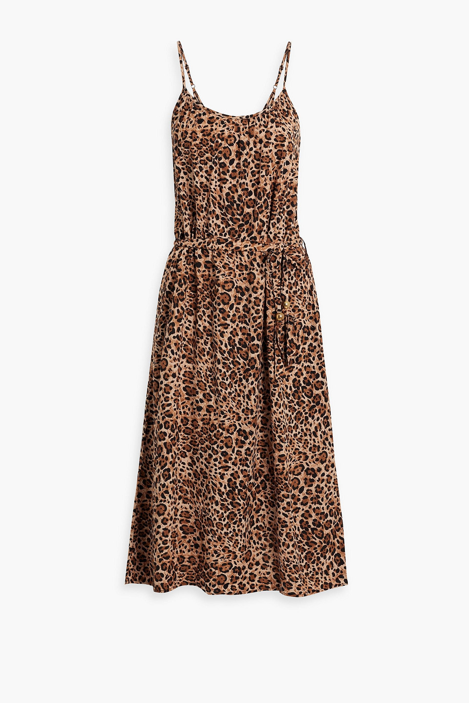 Melissa Odabash Melissa Leopard-print Voile Midi Dress In Animal Print