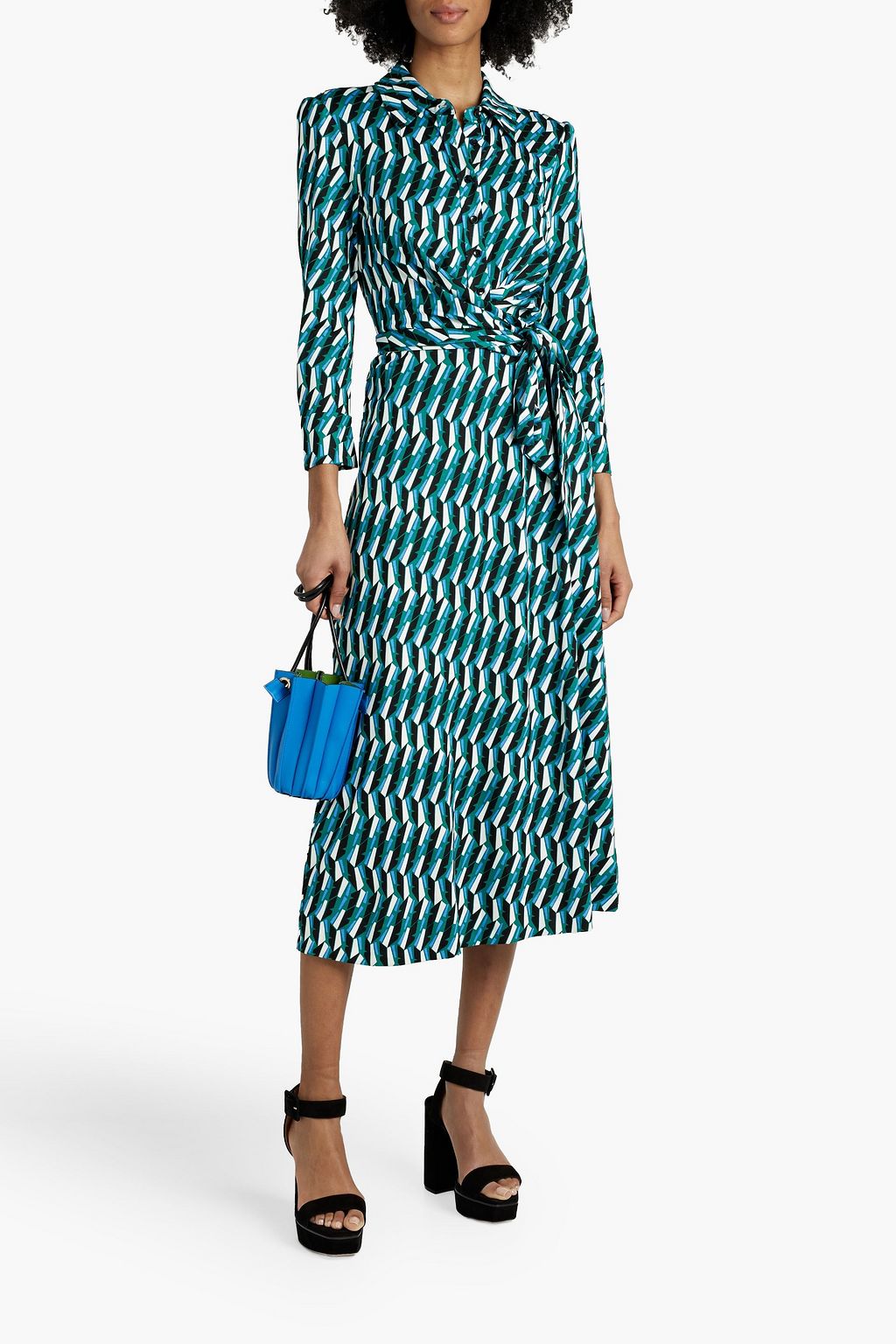 DIANE VON FURSTENBERG Sana printed jersey midi wrap dress
