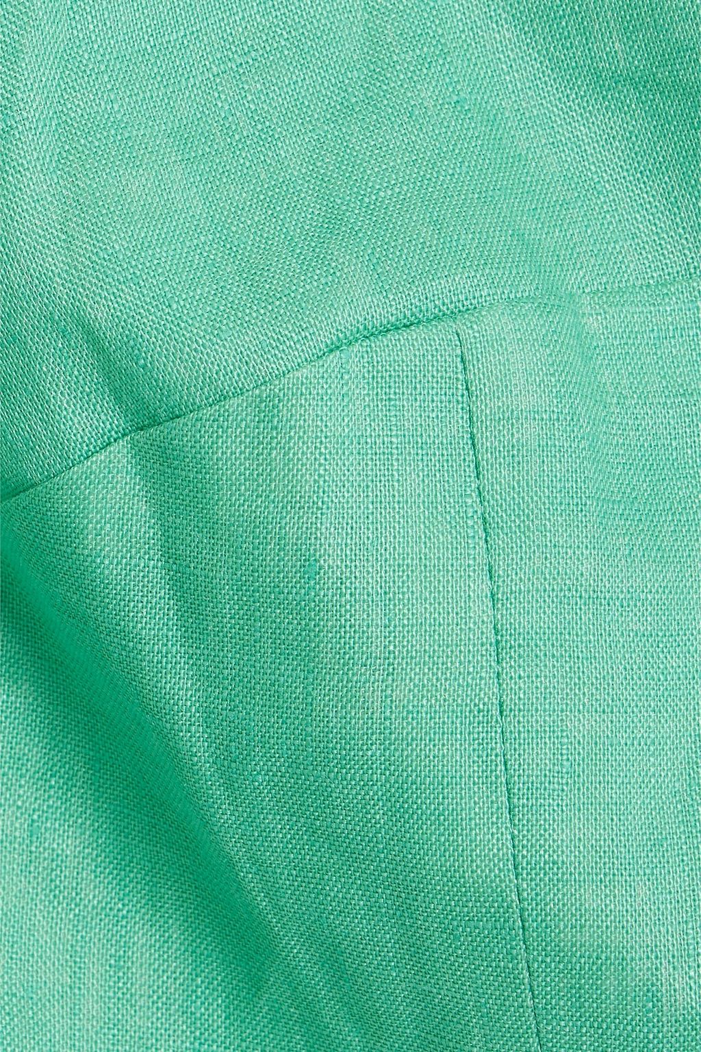 SALONI Cropped linen top