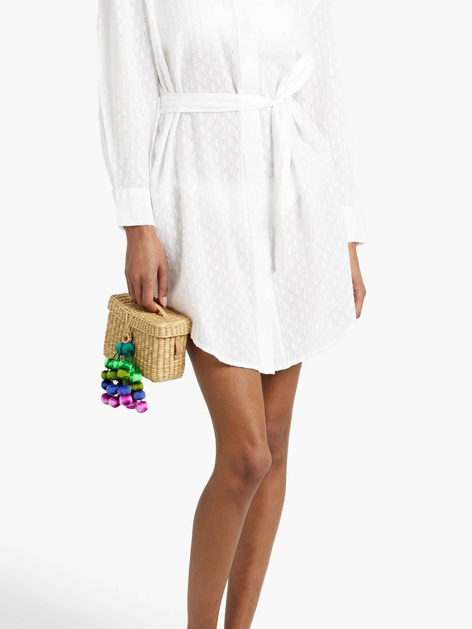 brandi cotton-jacquard mini dress