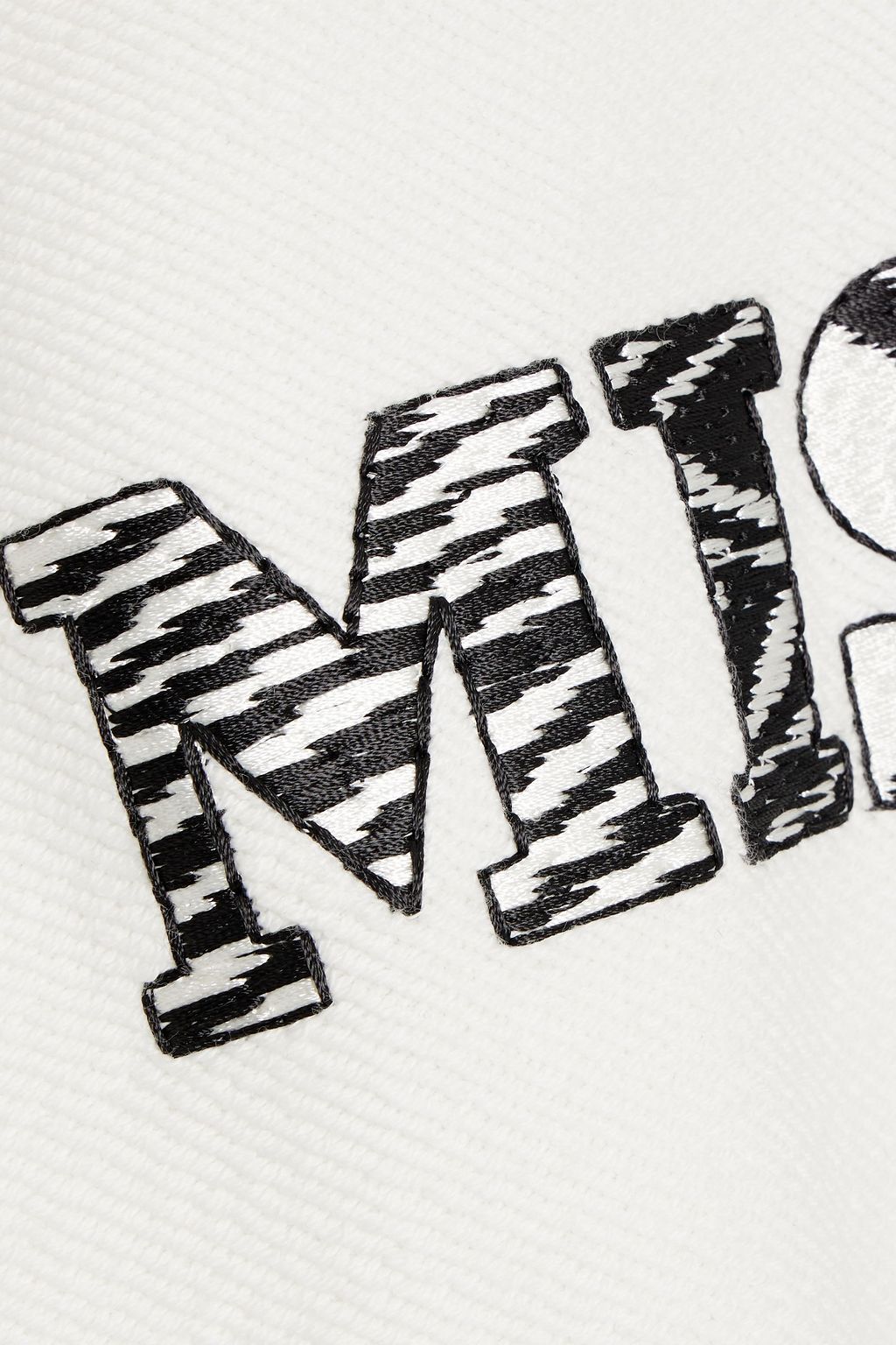 MISSONI Embroidered French cotton-terry sweater