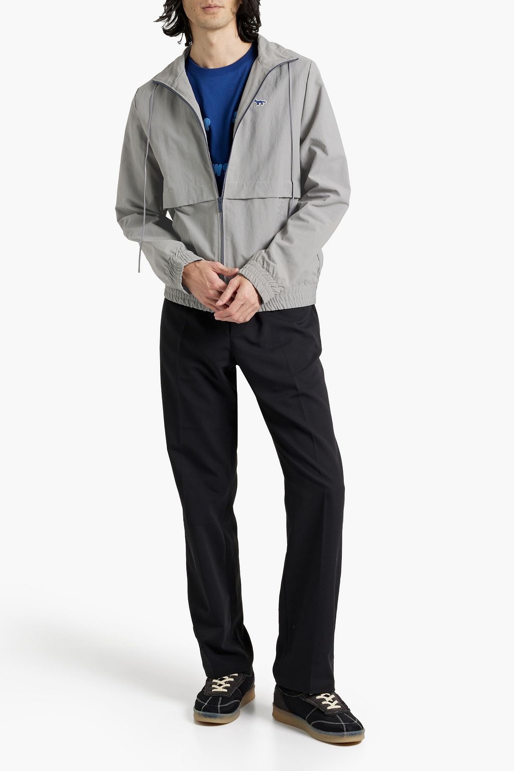 MAISON KITSUNÉ Appliquéd shell track jacket