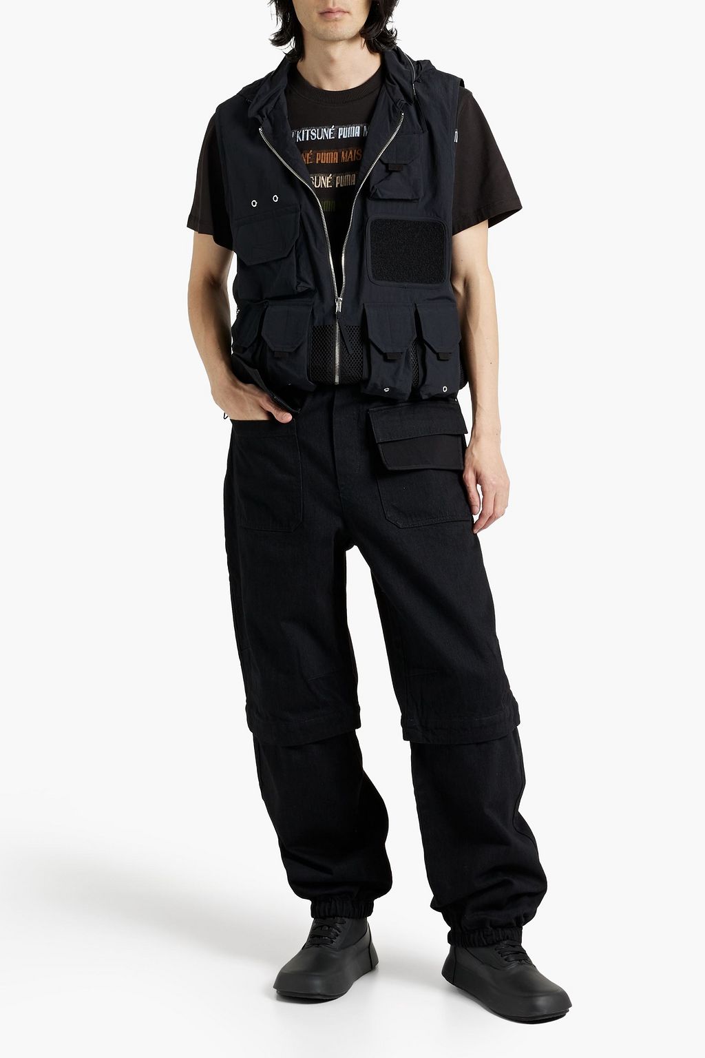 MAISON KITSUNÉ Cotton-twill drawstring pants