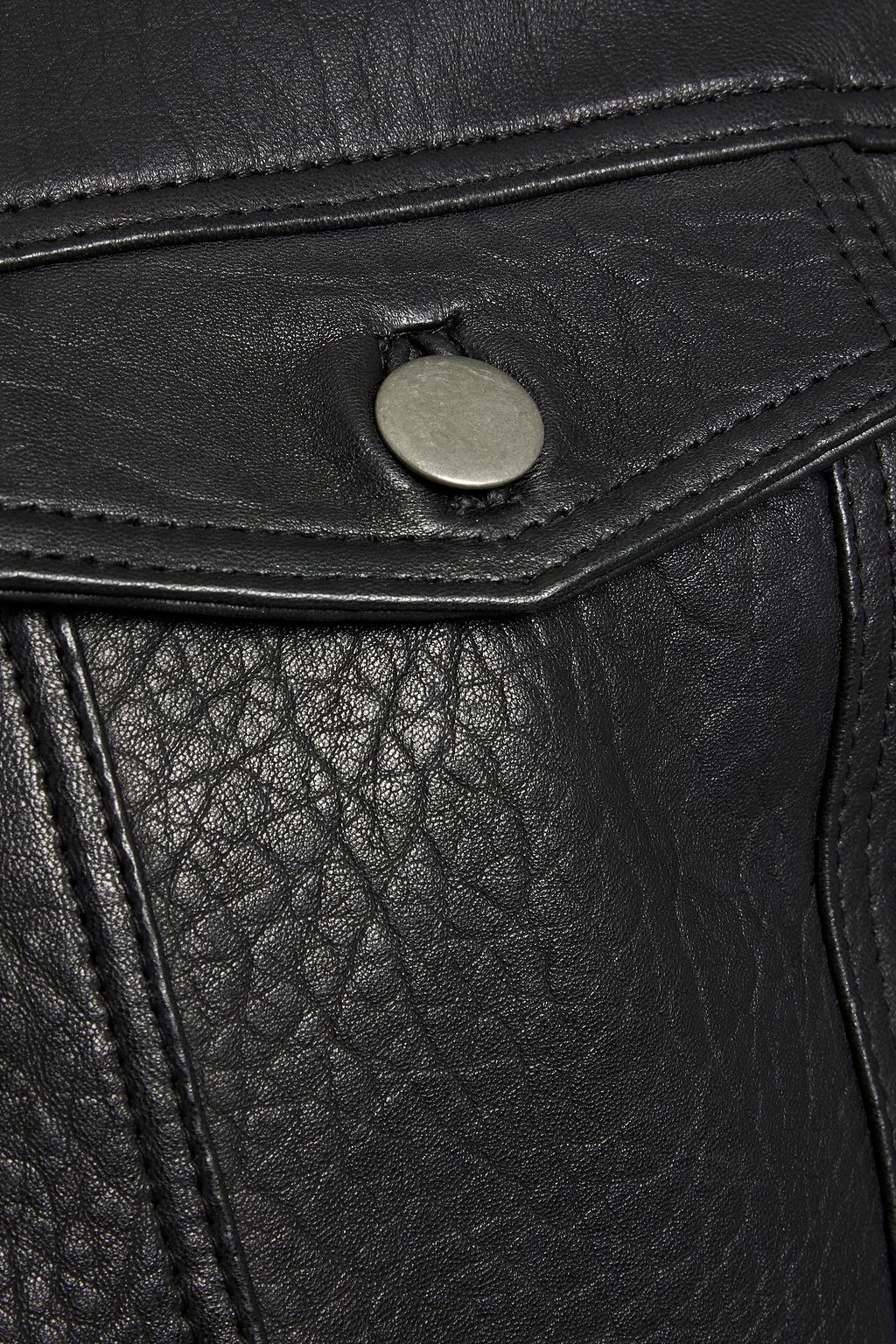 MUUBAA Lenten pebbled-leather trucker jacket