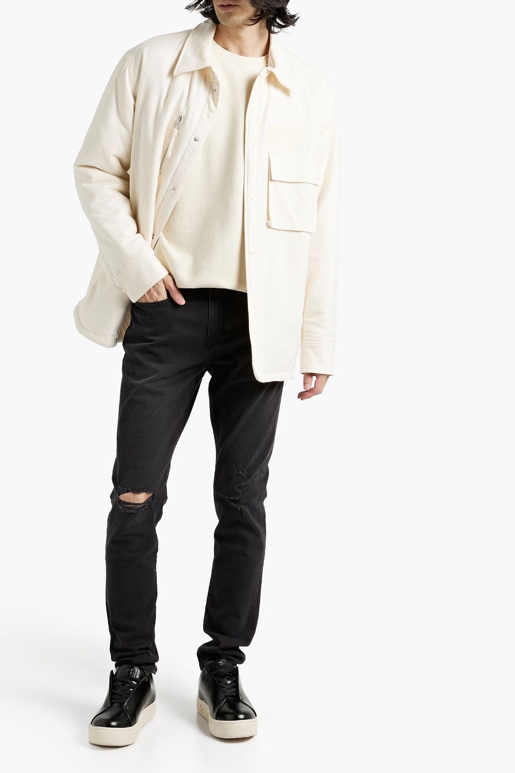 FRAME L'Homme slim-fit distressed denim jeans