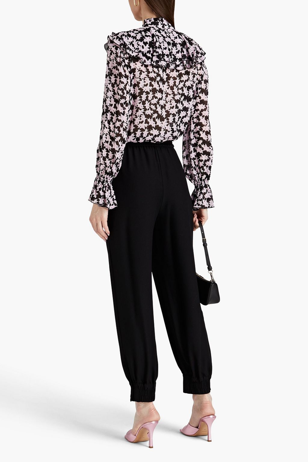 DIANE VON FURSTENBERG Maryse ruffled printed georgette blouse