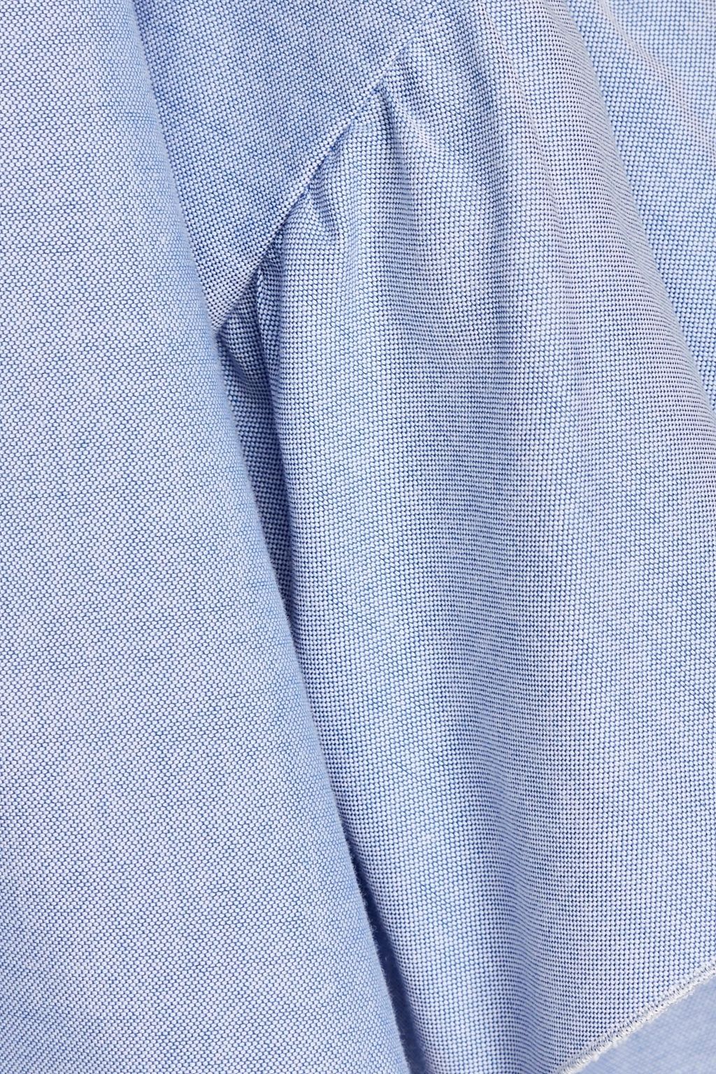 REDVALENTINO ruffled cotton-Oxford shirt