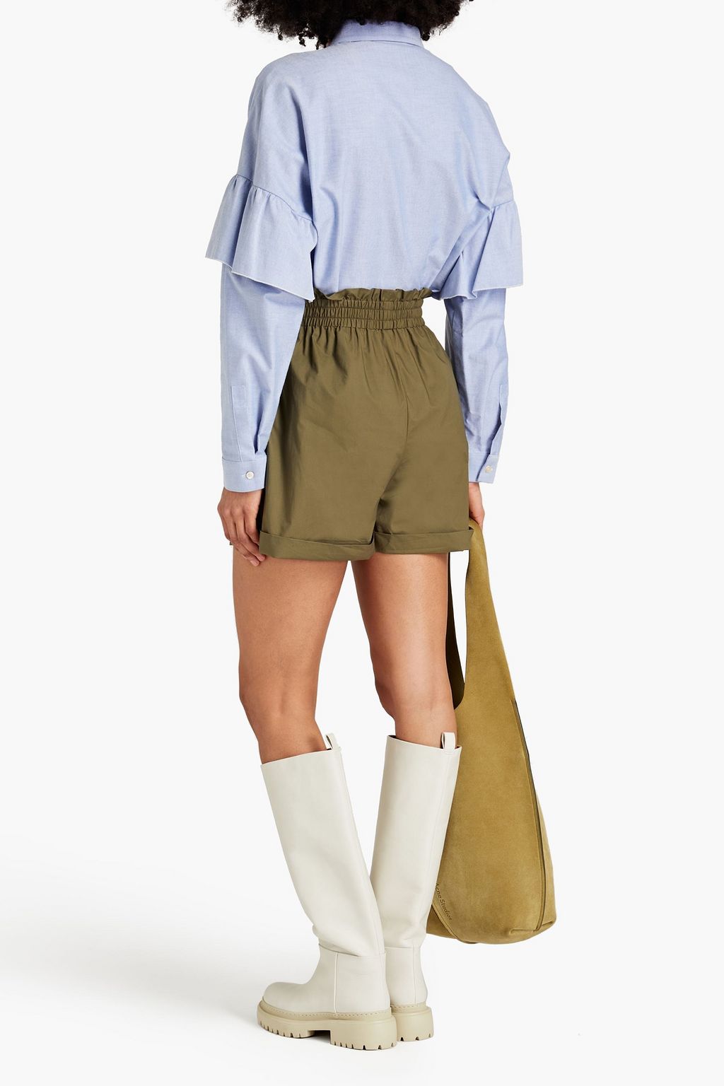 REDVALENTINO ruffled cotton-Oxford shirt