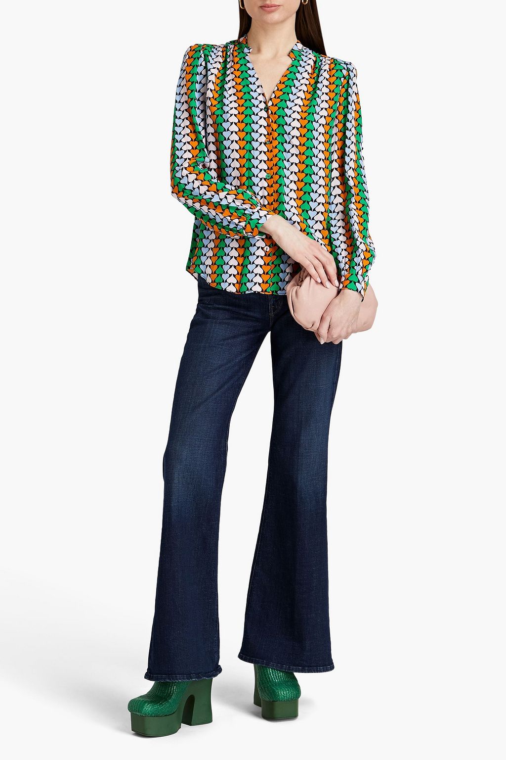 DIANE VON FURSTENBERG Washington printed crepe de chine blouse