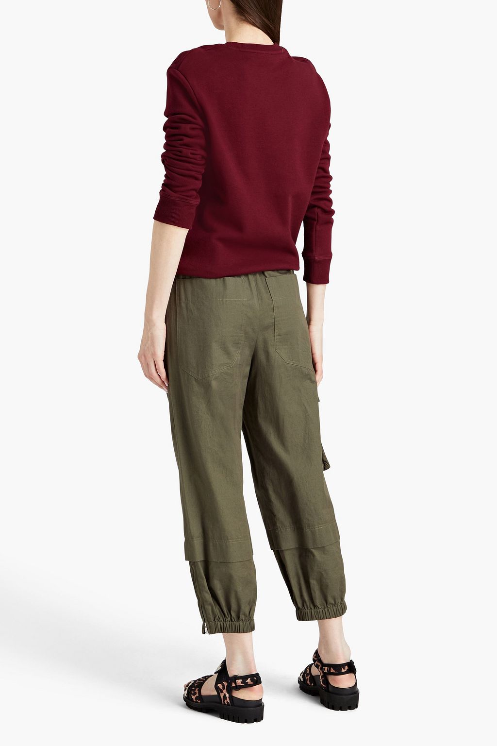 REDVALENTINO Printed French cotton-blend terry sweatshirt