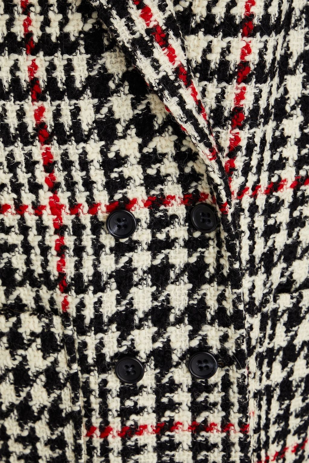 REDVALENTINO Doppelreihiger Mantel aus Tweed aus einer Wollmischung