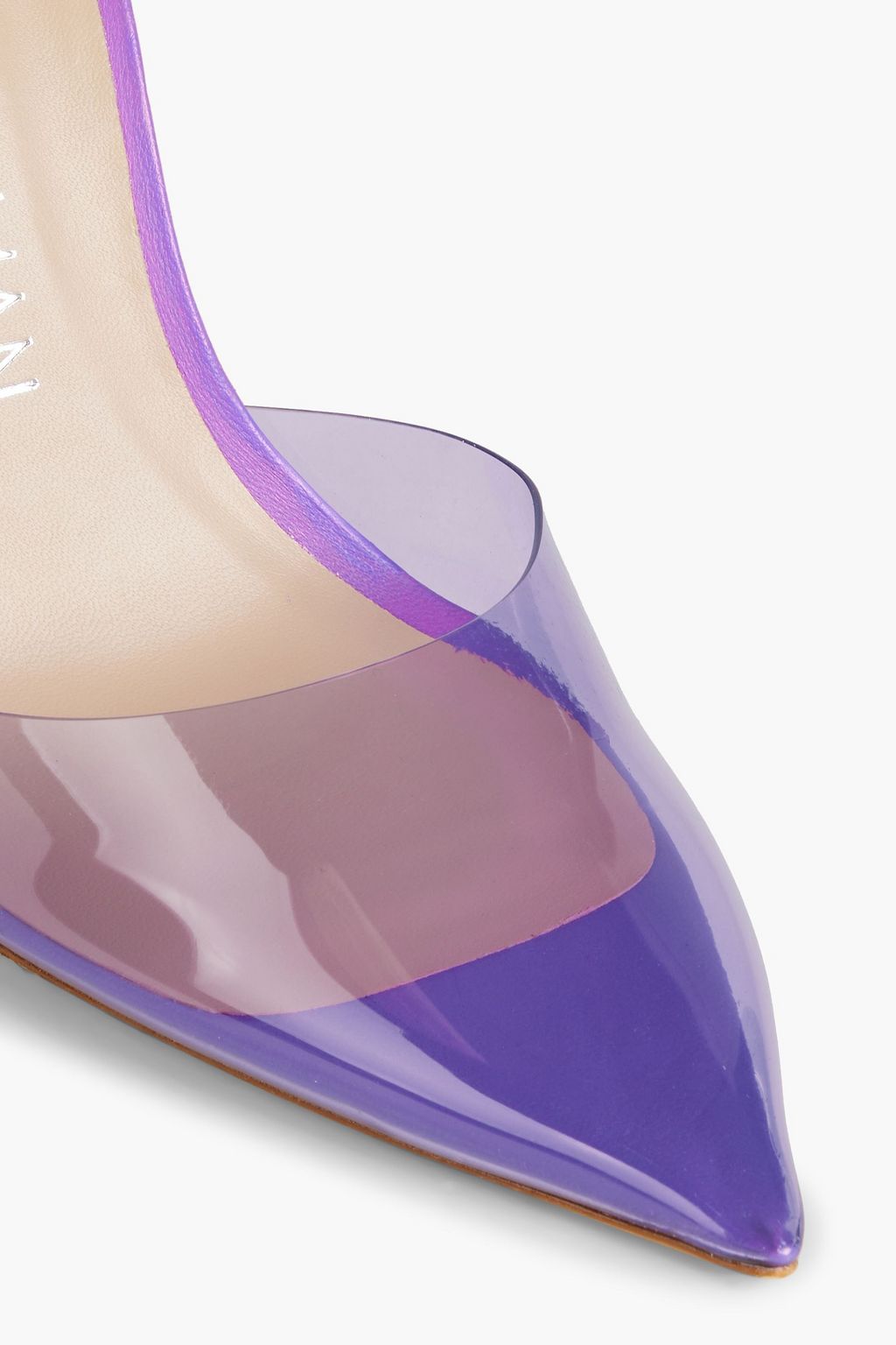 STUART WEITZMAN Glam 100 embellished leather and PVC pumps