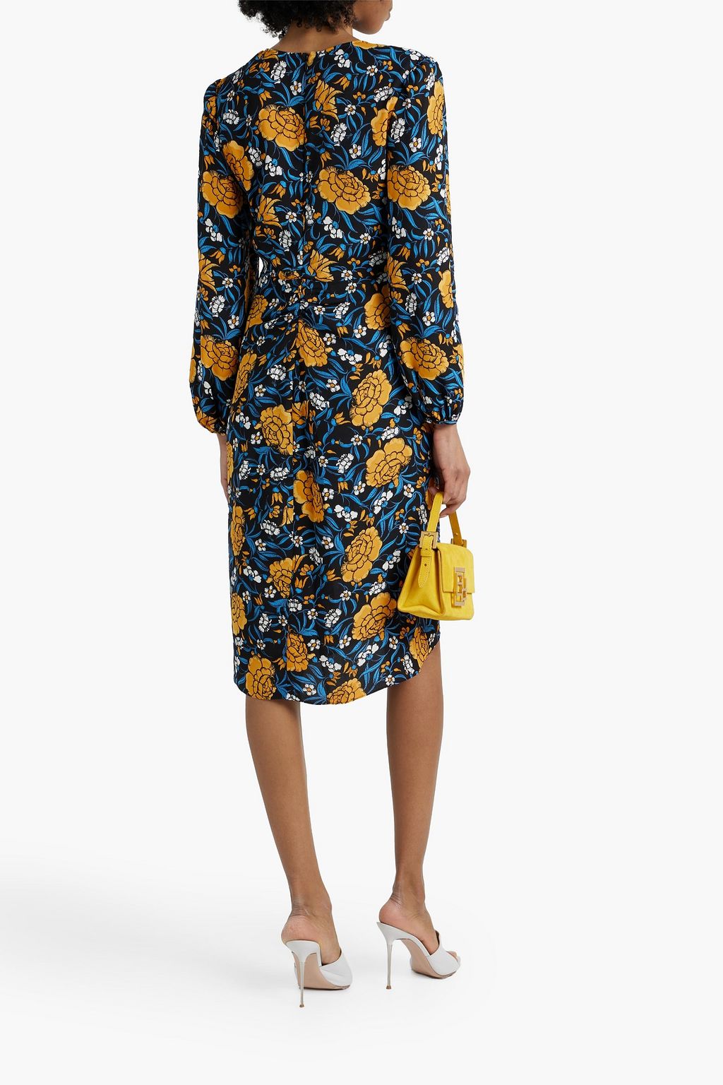 DIANE VON FURSTENBERG Thanatos wrap-effect floral-print crepe midi dress