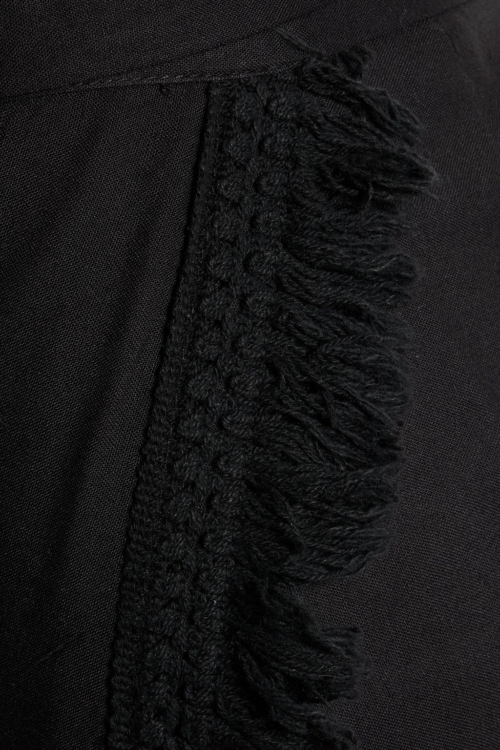 MELISSA ODABASH Lily wrap-effect fringed voile maxi skirt