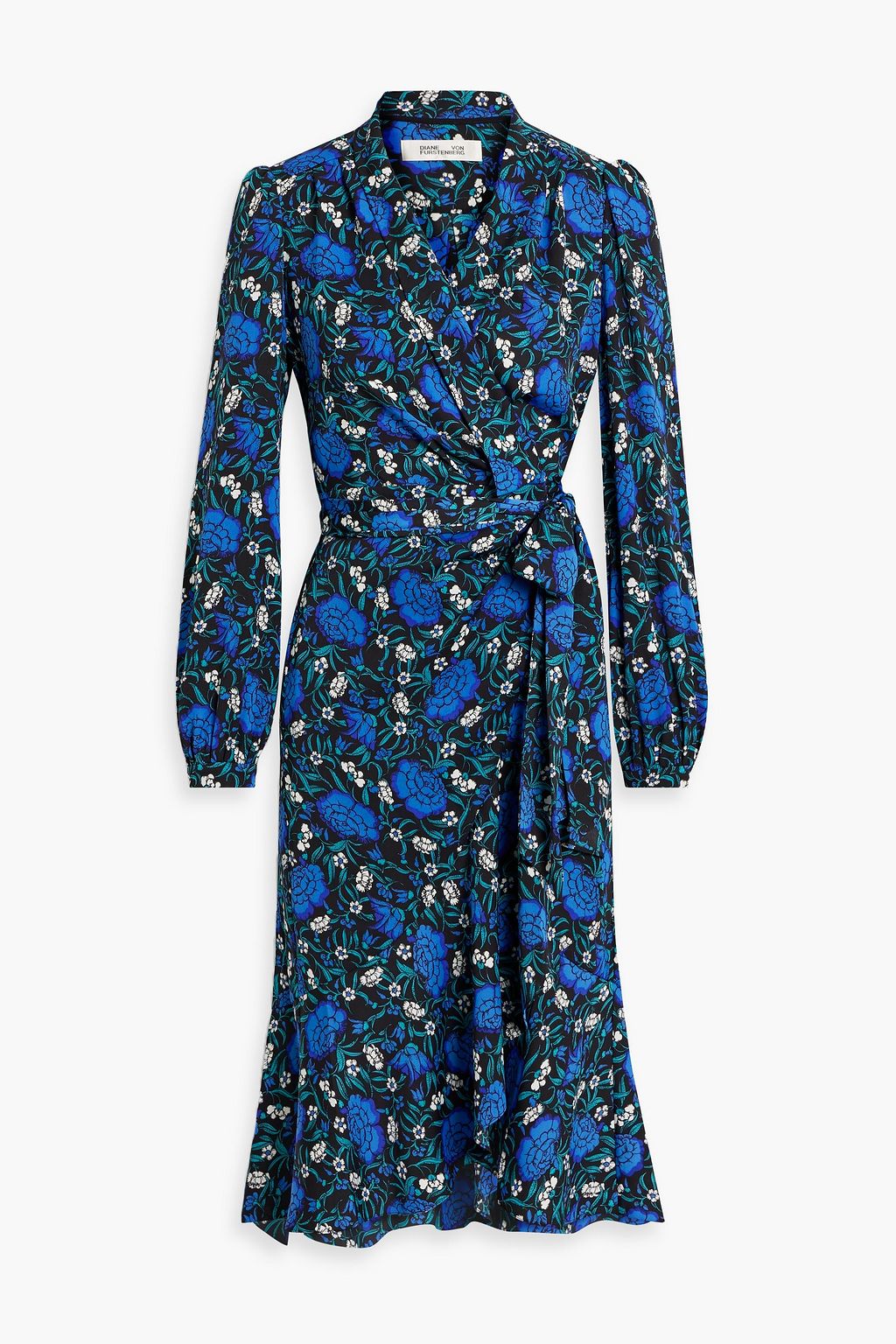 DIANE VON FURSTENBERG Carla floral-print crepe midi wrap dress