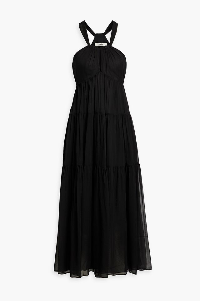 Marcy tiered silk-georgette midi dress