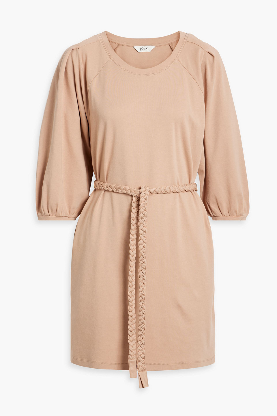 Joie Cotton-jersey Mini Dress In Sand