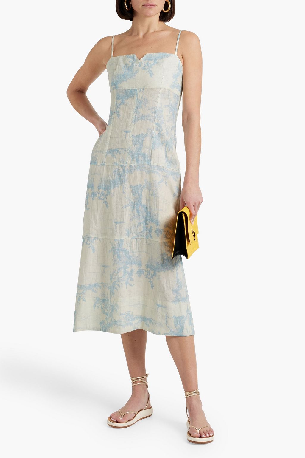 JOIE Corta printed linen midi dress THE