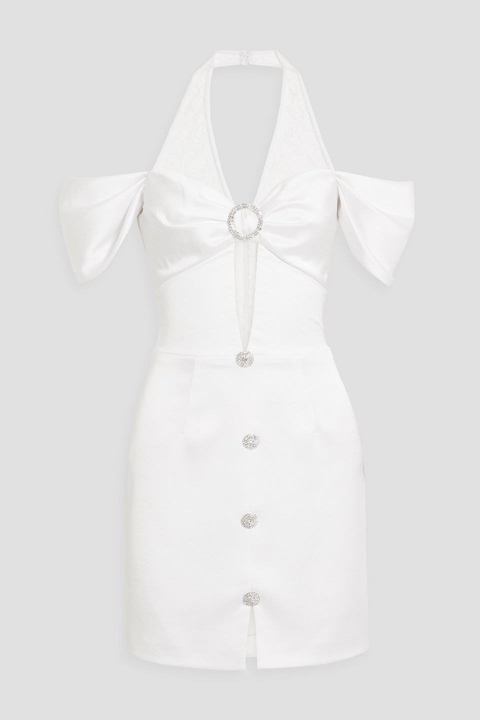 chinese dress ladies Waimari Brisa White Strapless Lace Mini Dress