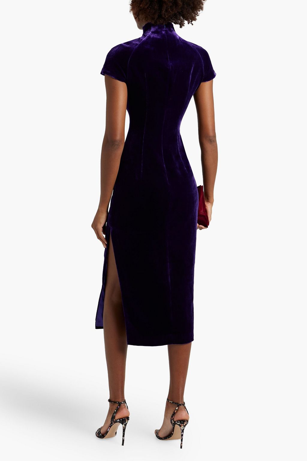 RASARIO Velvet midi dress