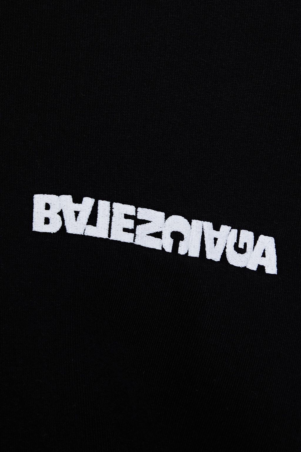balenciaga logo cotton terry hoodie